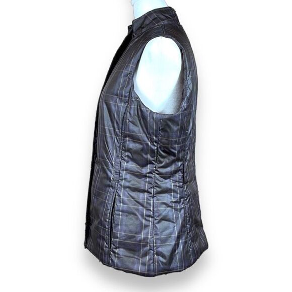 Banana Republic Full Zip Puffer Vest Jacket Womens‎ Medium M Plaid - Picture 4 of 12